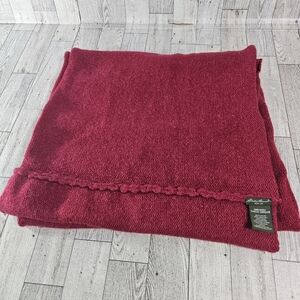 Eddie Bauer Womens Infinity Scarf Red Knit Wool Blend Winter